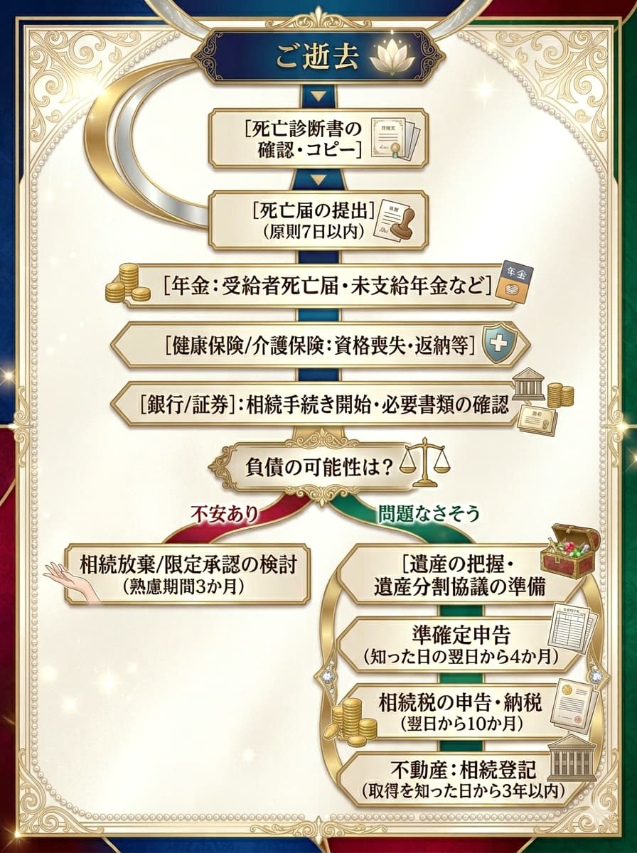 相続･死後手続き 期限 タイムライン