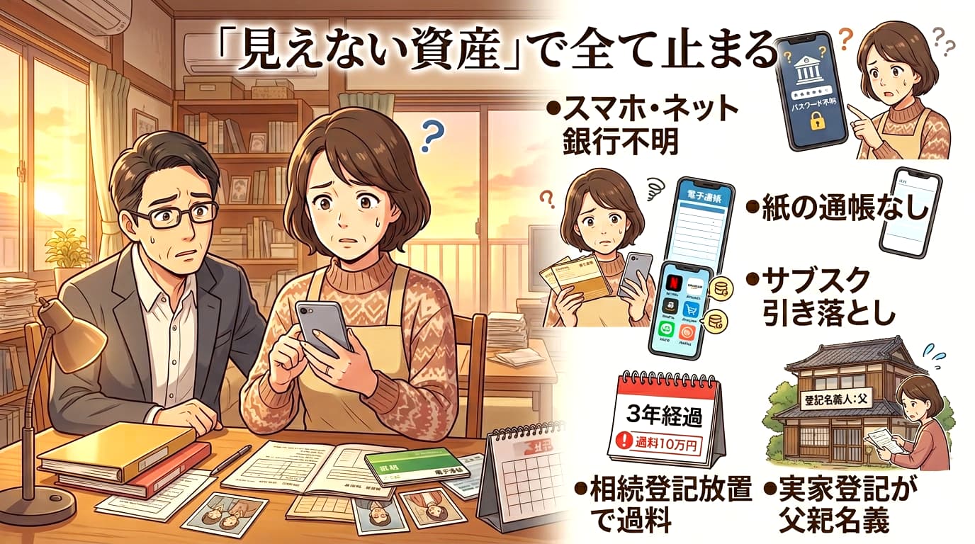 「見えないデジタル資産」で相続手続きが止まる