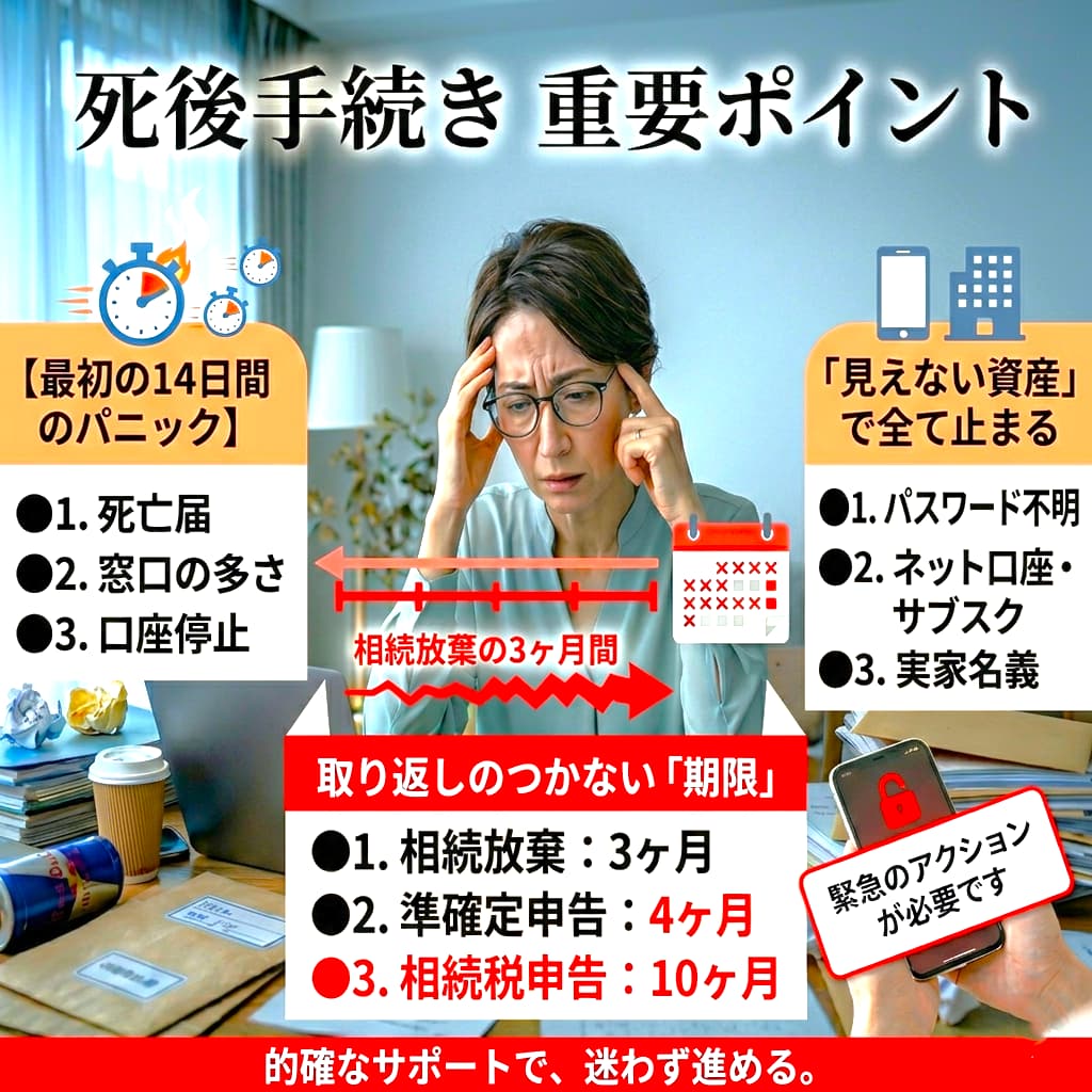 親(家族)が亡くなった後を襲う「現実」