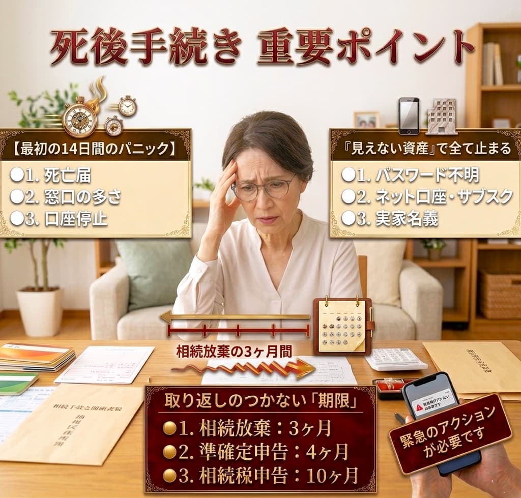 親(家族)が亡くなった後を襲う「現実」